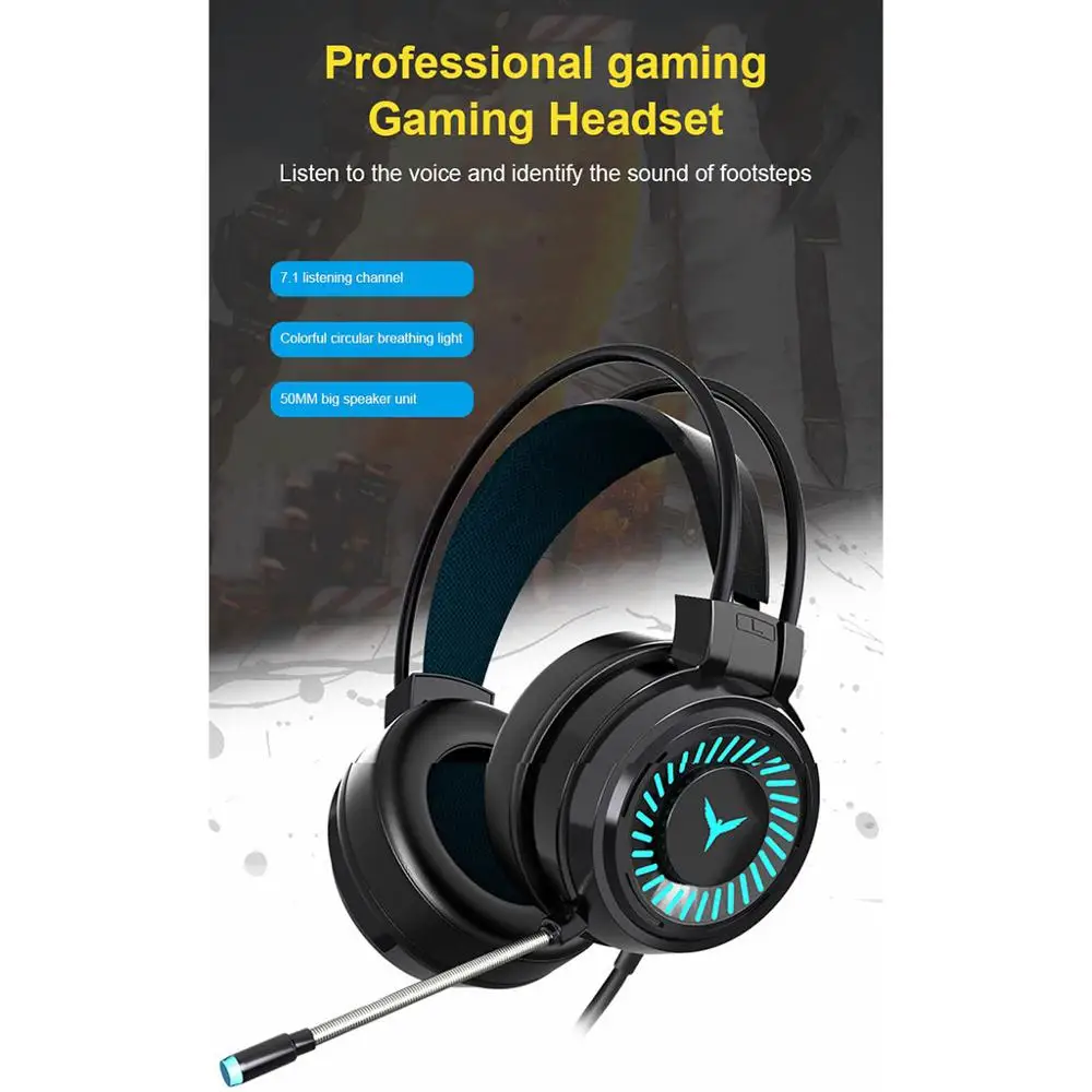 Gaming Headphones Wired Gamer Headset 7.1 Surround 4D Stereo Earphones with Microphone 7 Color RGB for PS4 Xbox One PC Games G58 |