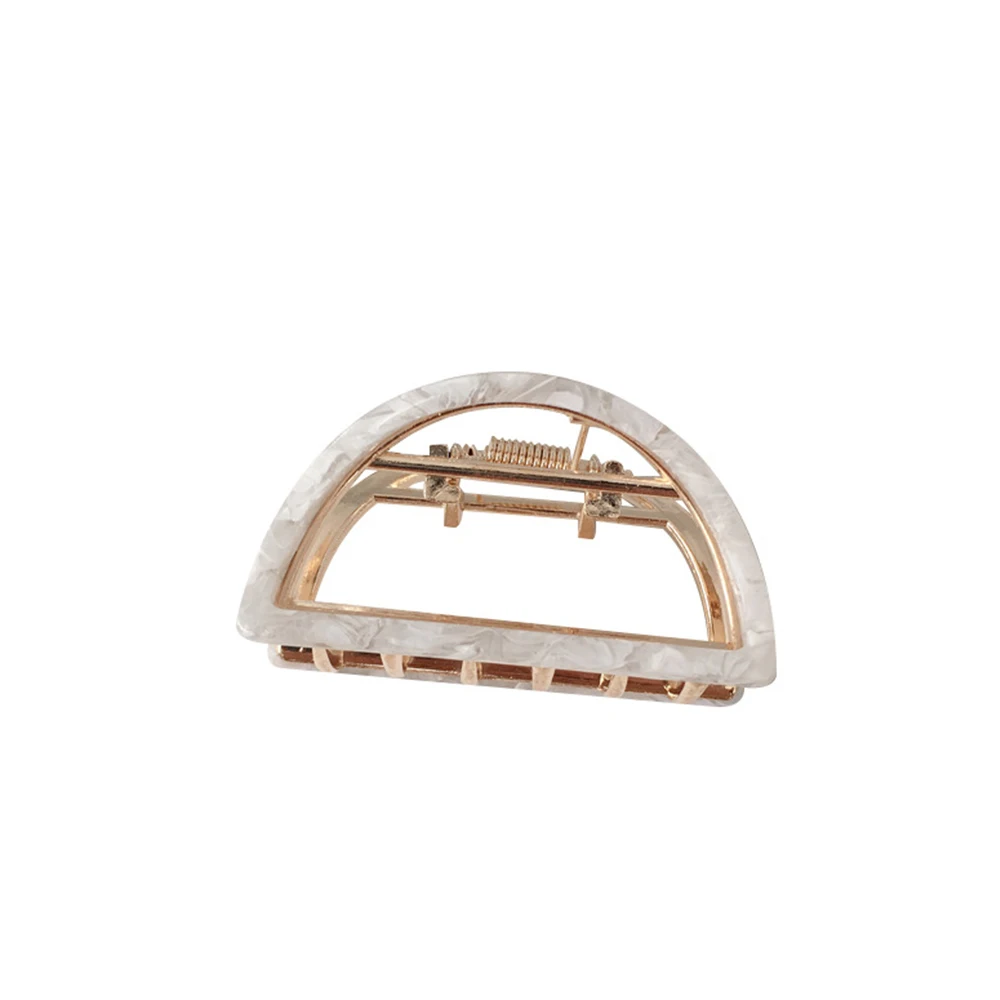 

Fashion Simple Hair Claw Acetic Acid Middle Size Claw Clip Women Vintage Hollow Semicircle Hair Clamps Hair Accessories