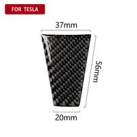 carbon fiber car interior steering wheel cover trim sticker for tesla model s and model x car styling accessories