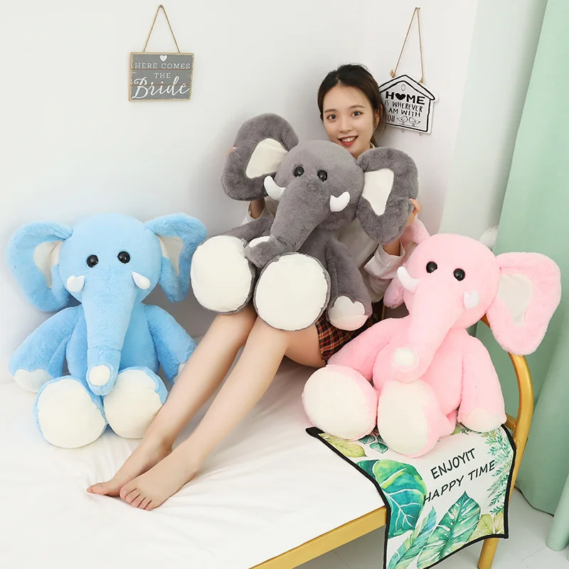 

75 см Высококачественная мягкая плюшевая игрушка Kawaii Elephant с героями мультфильмов, животными, слоном, мягкая кукла, подушка, детский подарок н...