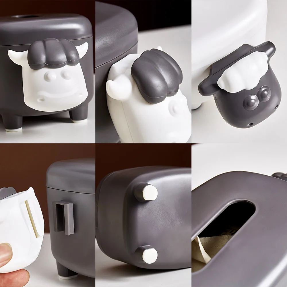 Домашние коробки для салфеток крупного рогатого скота Настольный диспенсер