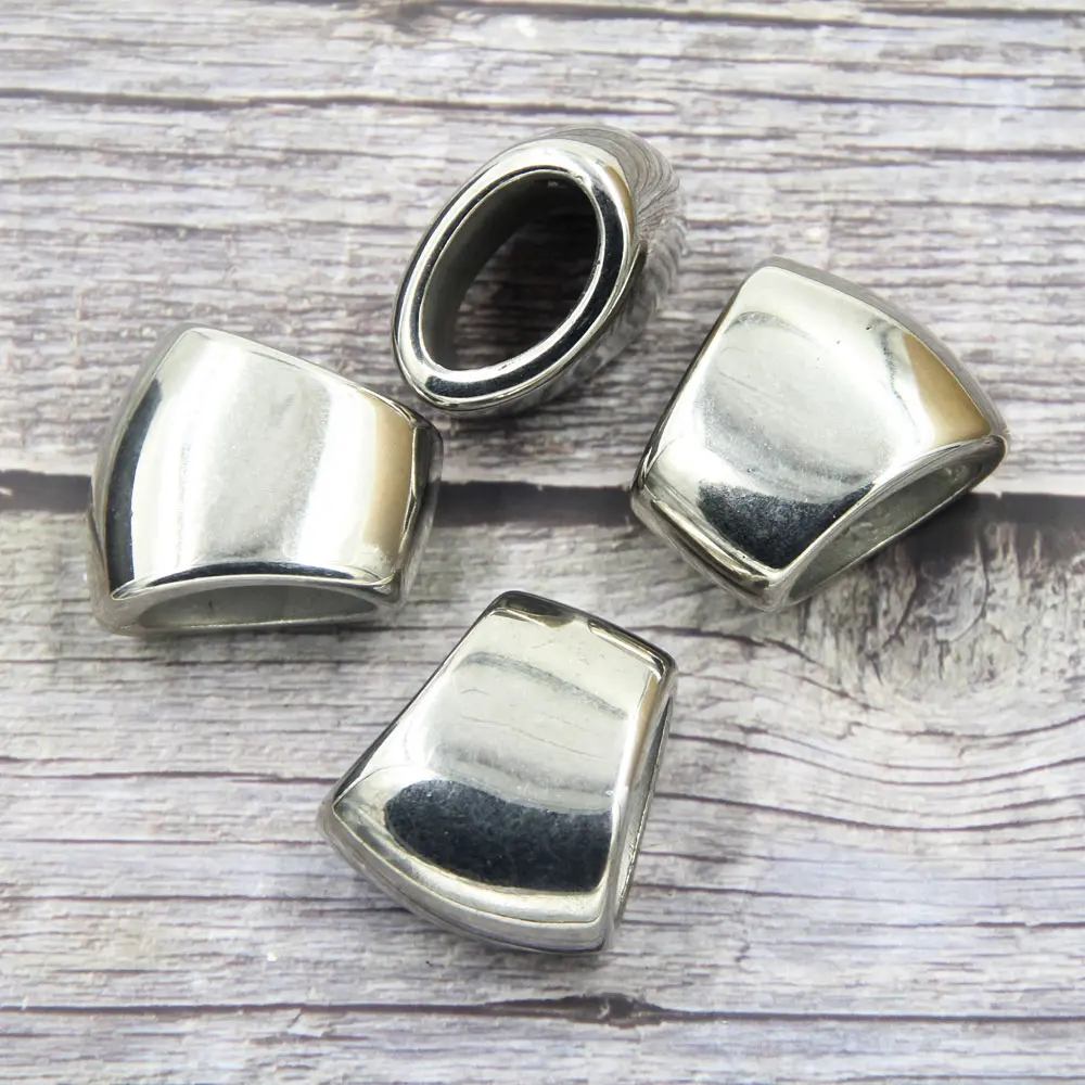 

4Pcs Wrap Scarf Spacer Beads CCB Plastic Silver Tone For Jewelry DIY Making Accessories 36x33mm
