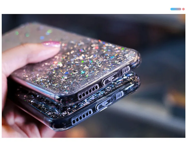 Роскошный lovecom блеск Bling Star блестки чехол для iPhone 11 Pro Max XR XS Max 6 6S 7 8 Plus X прозрачный мягкий чехол на заднюю панель телефона