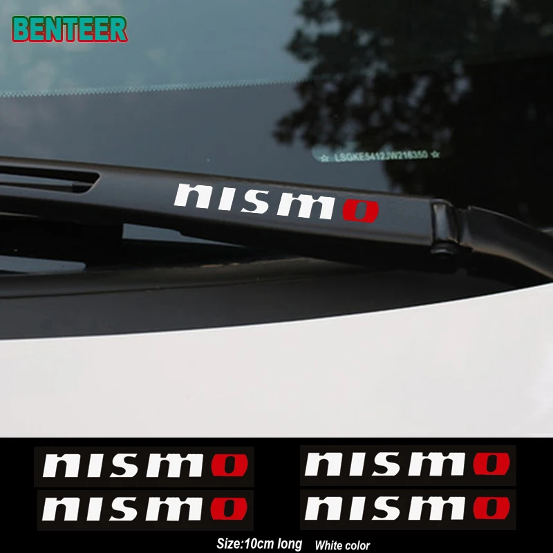 

4pcs nismo Decal Sticker Car wiper sticker For Nissan Tiida Sunny QASHQAI j10 j11 MARCH LIVINA TEANA X-TRAI