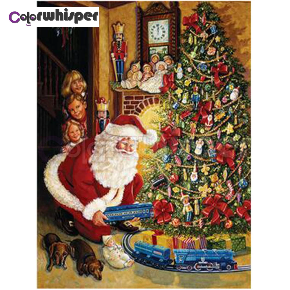 

Алмазная картина полностью квадратная/круглая дрель Санта Клаус 5D Daimond вышивка крестиком Мозаика кристальная картина Z1433