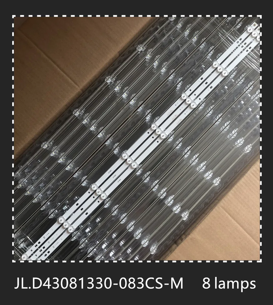 New  LED Backlight Strip 8Lamps JL.D43081330-083CS-M  E469119 For LC430DUY-SHA1/F43D7000K T43D16SF-01B SAMPO EM-43AT17D 43L1600