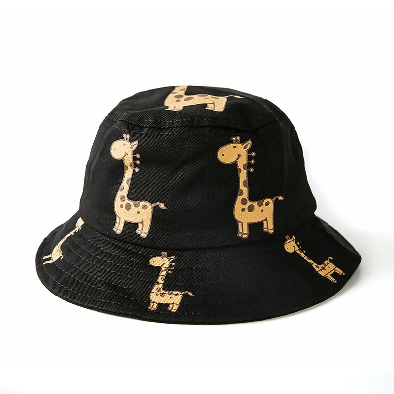 Новое Детское ведро шляпа мультяшный жираф детская шапка для мальчиков и девочек