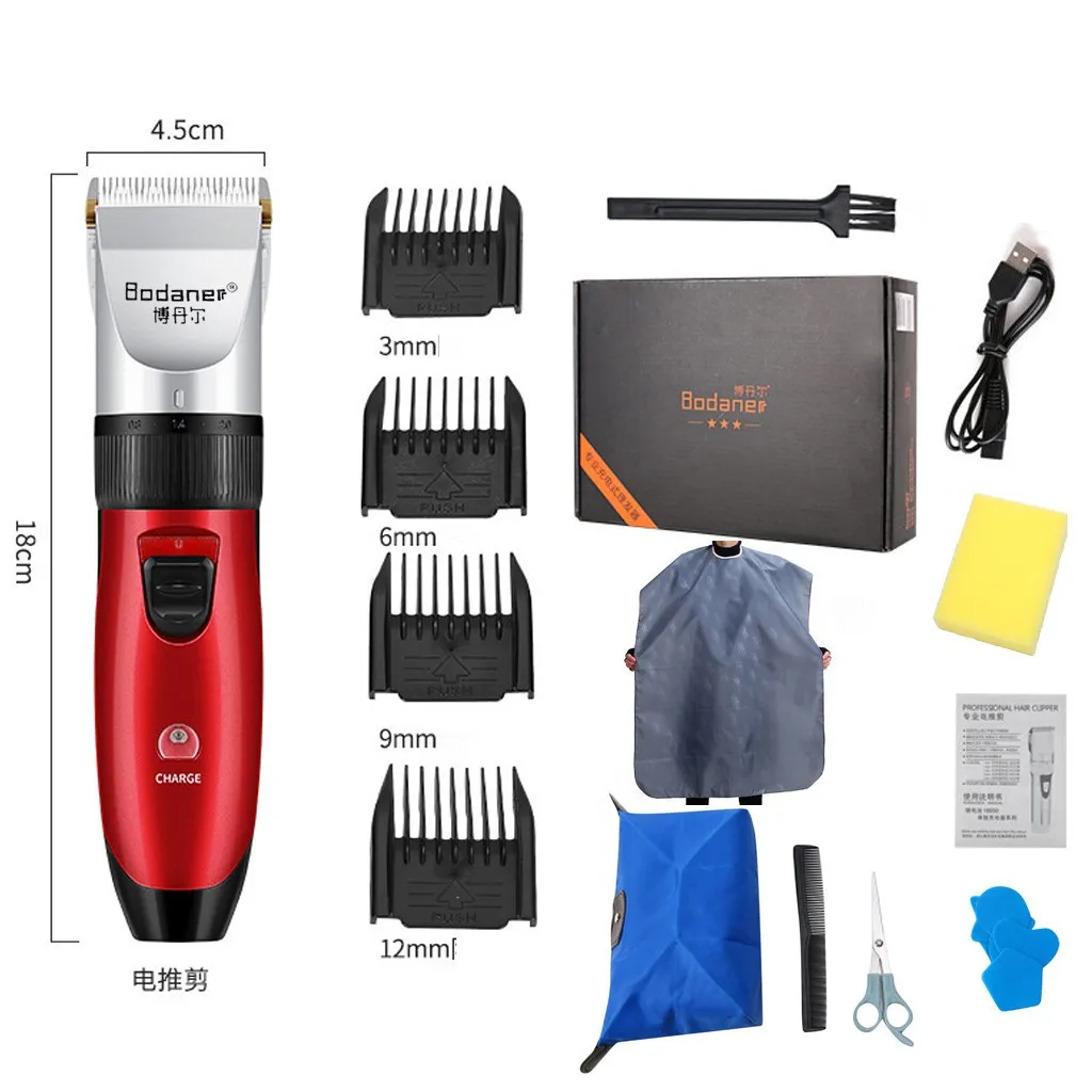 Портативная перезаряжаемая машинка для стрижки волос Электрический шнур мини