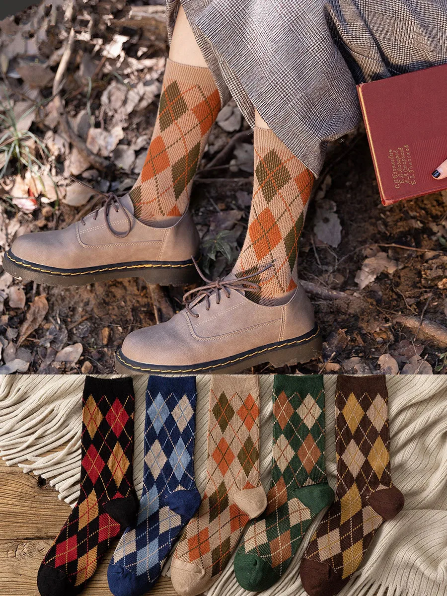 

Носки egirl в клетку Y2K, хлопковые дышащие носки с дезодорирующим эффектом, носки средней длины в стиле Харадзюку, новинка 2021, женские модные но...