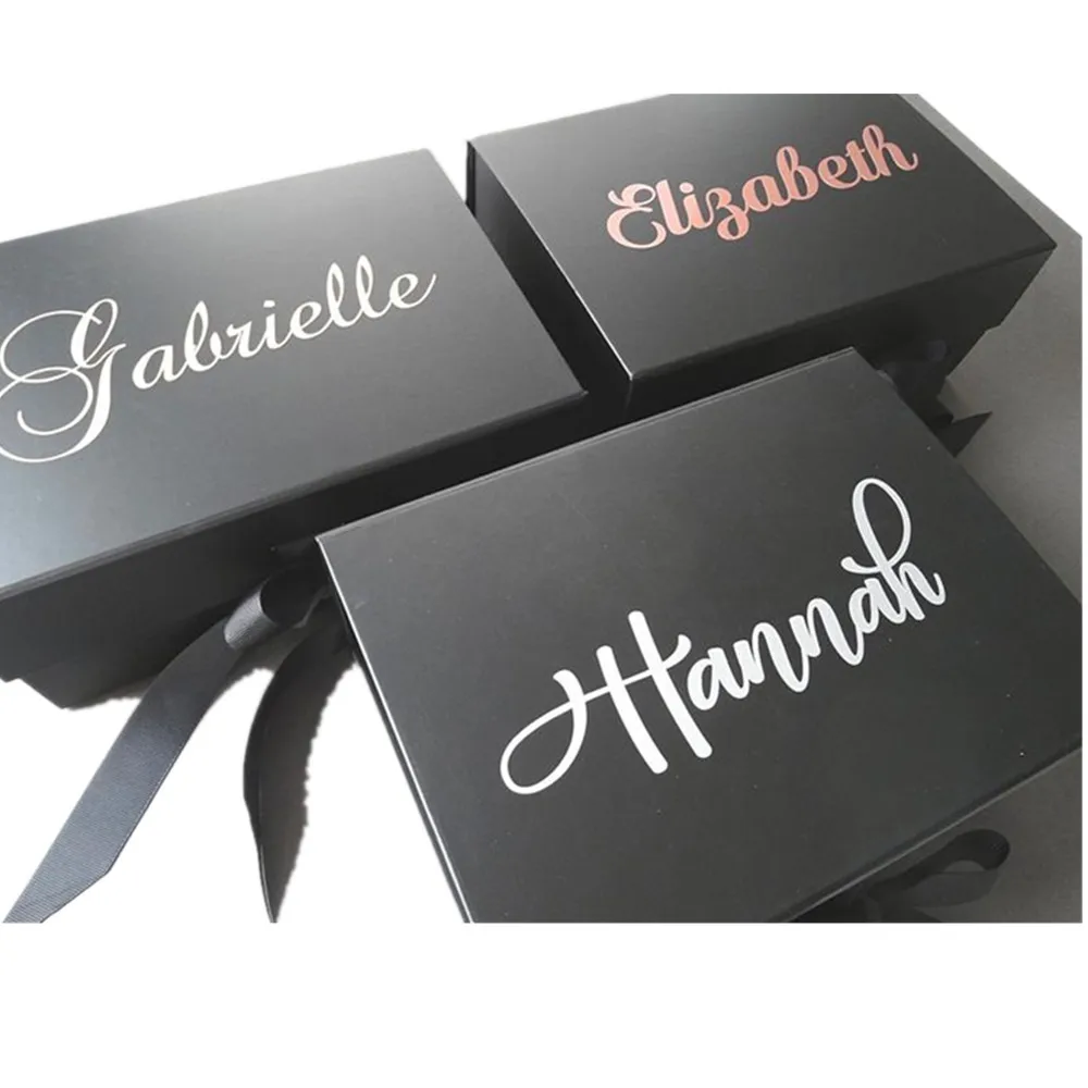 Сатиновая подарочная лента коробка с крышкой Индивидуальная именем предложение