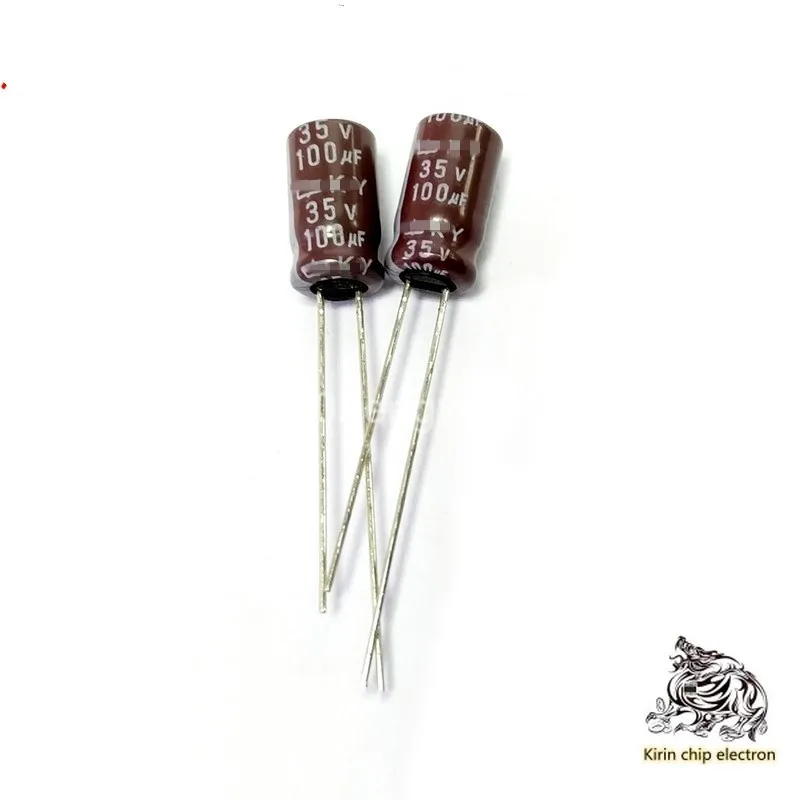 

100pcs/lot 35v 100uf100uf35v 6x11ky high frequency long life capacitor 6*11