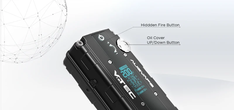 Augvape VTEC1.8 200 Вт электронная сигарета мод автоматический обход V режим OLED дисплей 510 разъем мод коробка новая версия Vape коробка мод