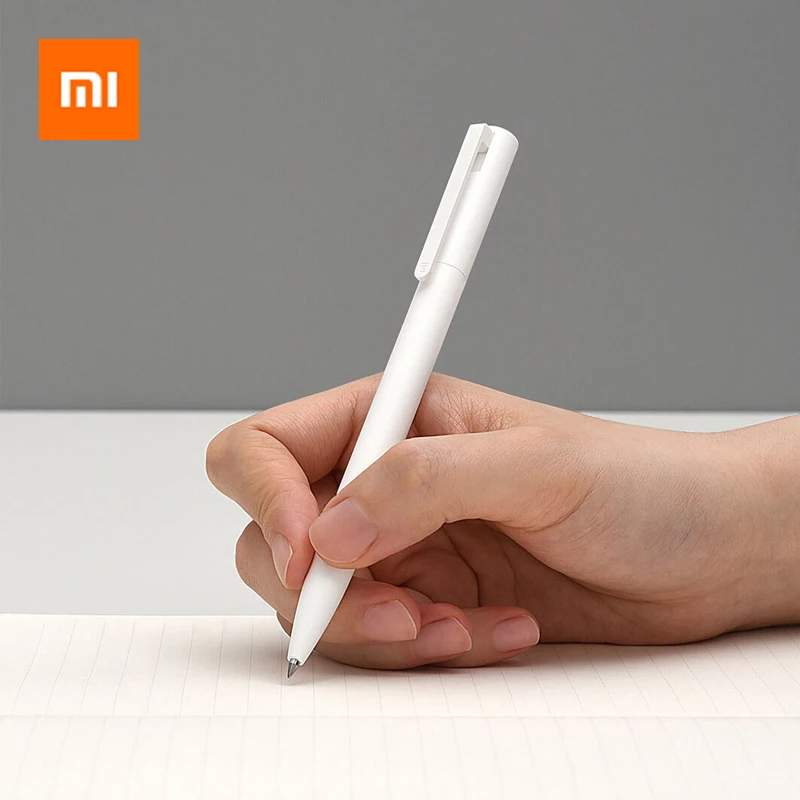 Оригинальная гелевая ручка Xiaomi Mijia розничная продажа без колпачка черная
