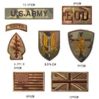 Снайпер вышитые патчи EOD армии США Тактический Военный Патч Великобритания США американский нарукавник в виде флага Декоративные значки-наклейки CP