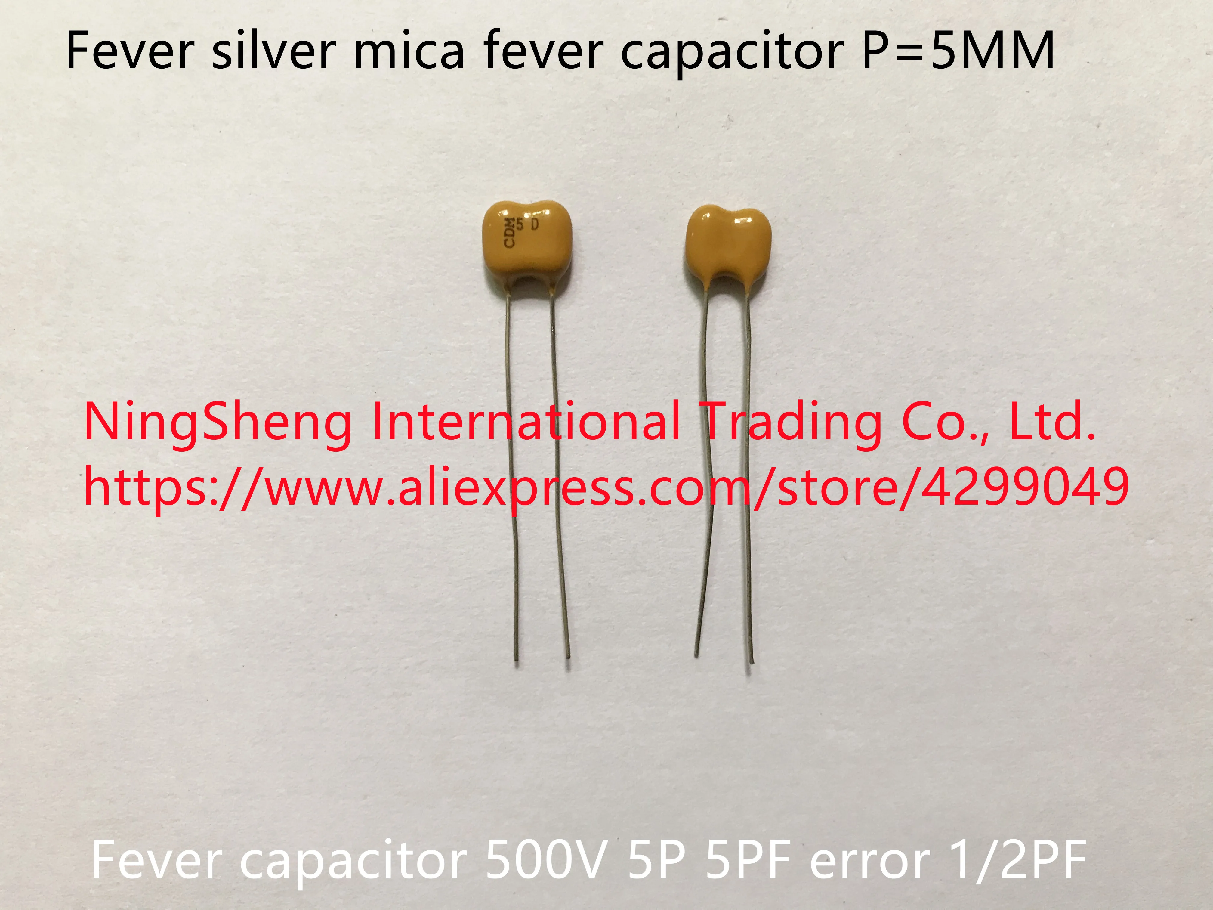 Оригинальный новый 100% fever Серебряный слюда конденсатор лихорадки 500V 5P 5PF ошибка