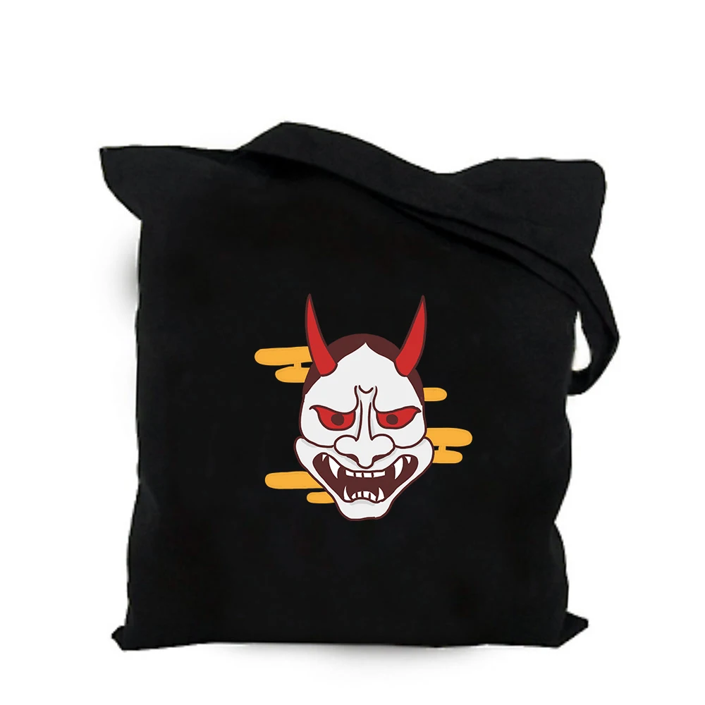 Оригинальная Парусиновая Сумка-тоут с логотипом японская маска многоразовая