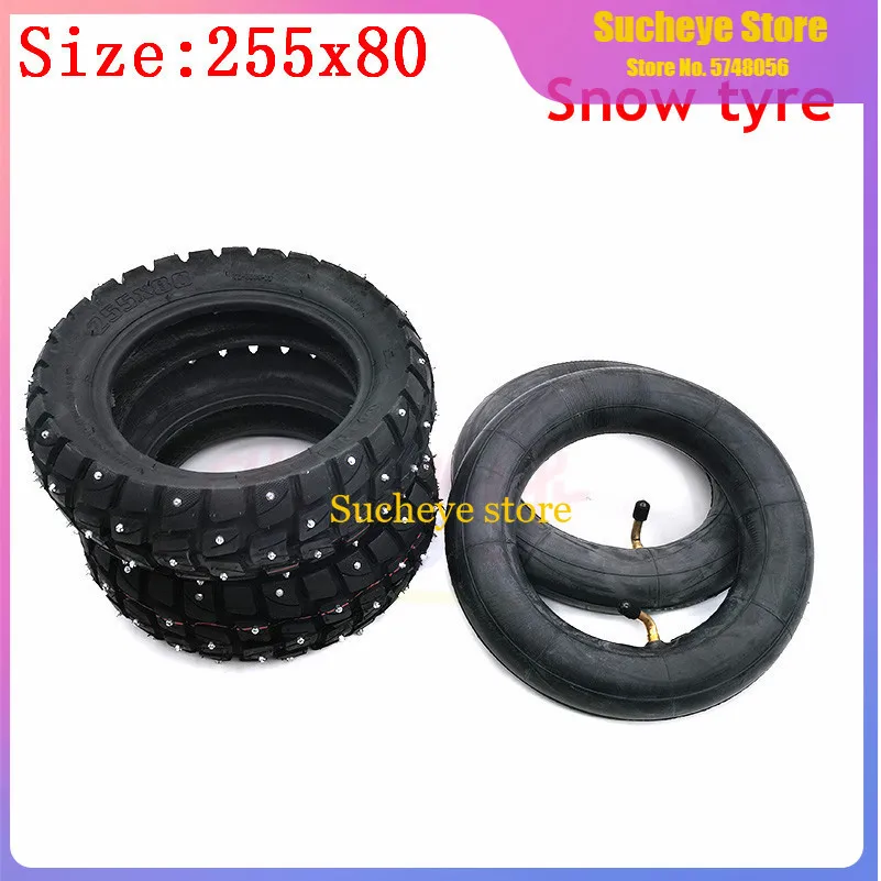 

Upgrade 10x3 Inner Outer Tyre Snow Off-road Tire 10 Inch 255x80 Tyre for Zero 10X Electric Scooter Speedual Grace10 Kugoo M4 Pro