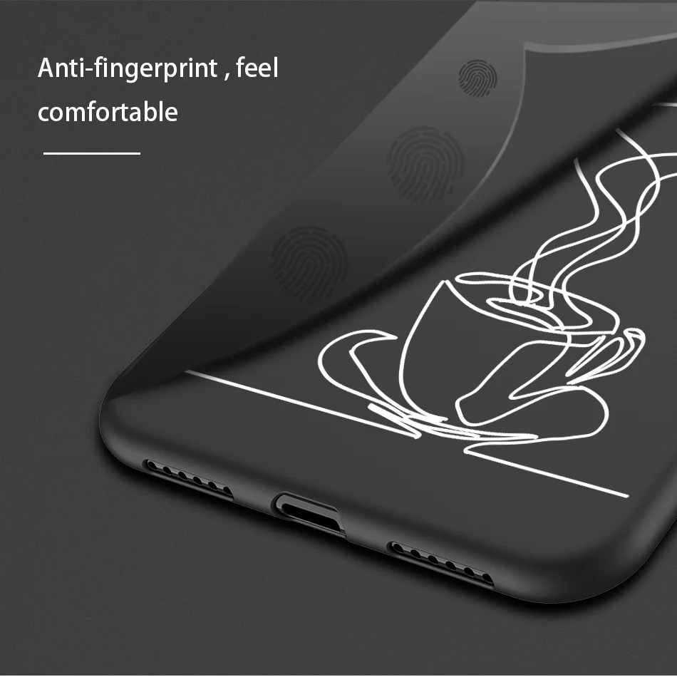 Чехол для телефона для iPhone X XR XS 11 Pro Max 6 6s 7 8 Plus, абстрактное искусство, пара, любовь, сердце, рисунок, мягкий ТПУ Черный чехол
