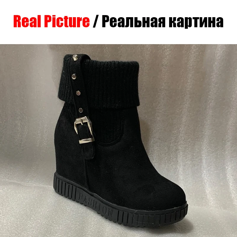 DORATASIA/Большие размеры 33-43; новые модные женские туфли на платформе с ремешком и пряжкой, визуально увеличивающие рост; женские вечерние ботильоны для офиса
