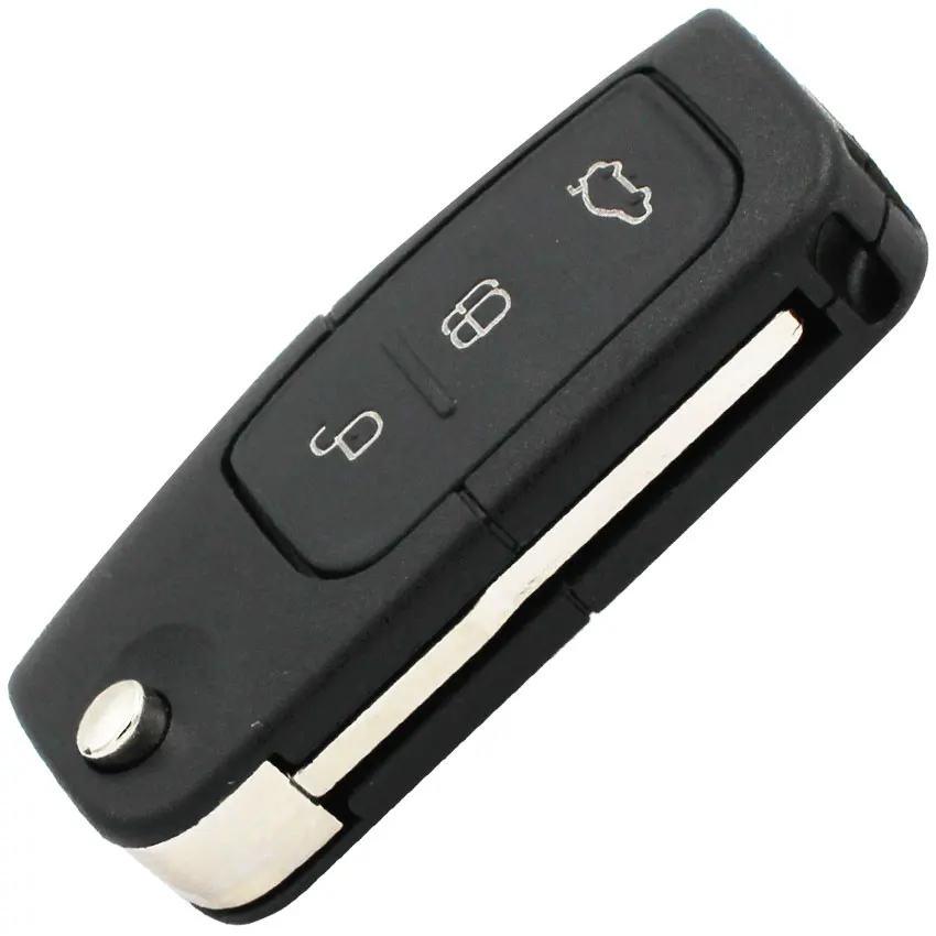 Складной дистанционный ключ с 3 кнопками брелок 433 МГц для Ford Focus чипом 4D63 или без
