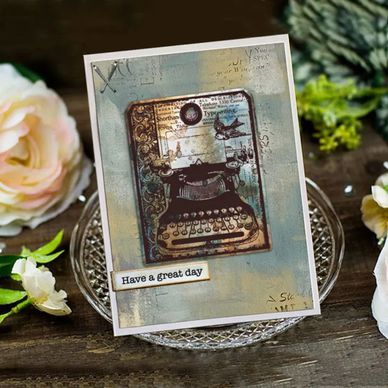 

Typewriter Handwriting Background Silicone Clear Seal Stamp DIY Scrapbooking Embossing Photo Album Decorative New for 2020