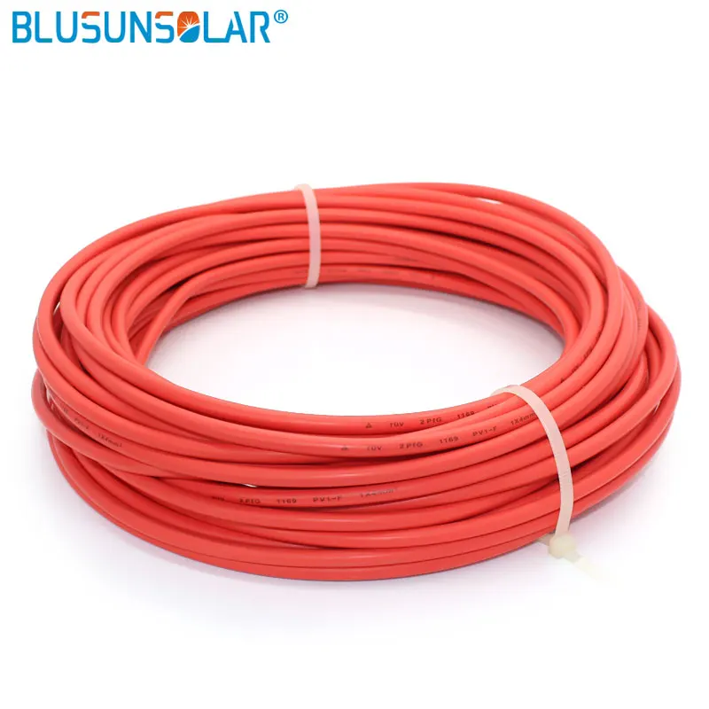 XLPE Солнечный Кабель 250 мм 2/14AWG метра/рулон PV-кабеля красный и черный сварочный