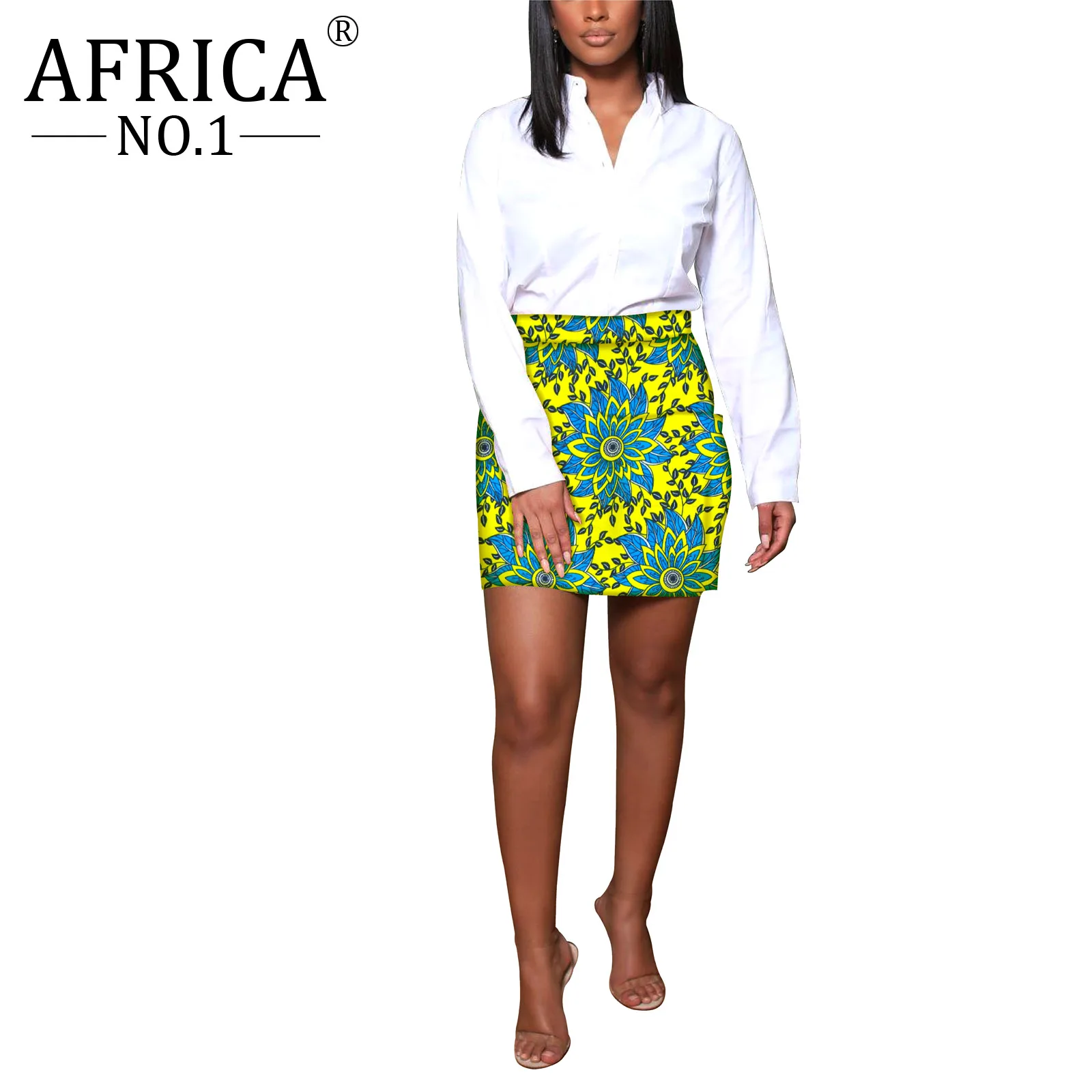 

Женская юбка в африканском стиле, однотонная облегающая юбка в стиле Анкара, повседневная, V2027007