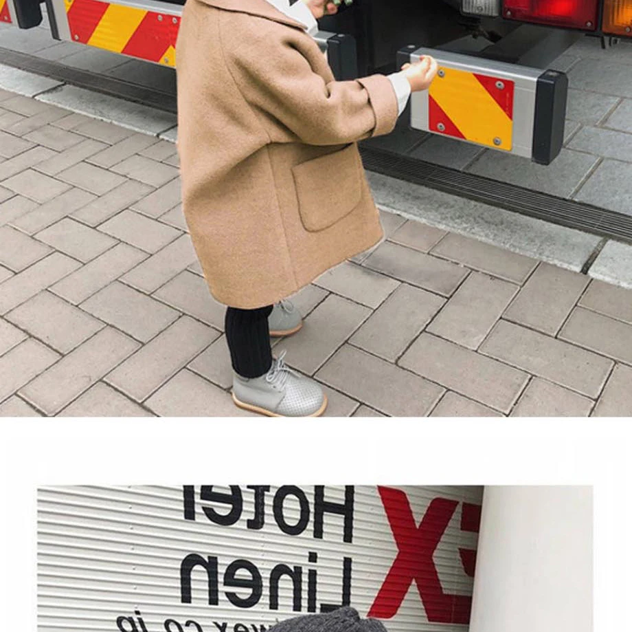 Зимние куртки, однотонный шерстяной двубортный плащ для маленьких мальчиков, верхняя одежда для детей 1, 2, 3, 4, 5 лет, пальто, шерстяное пальто для мальчиков