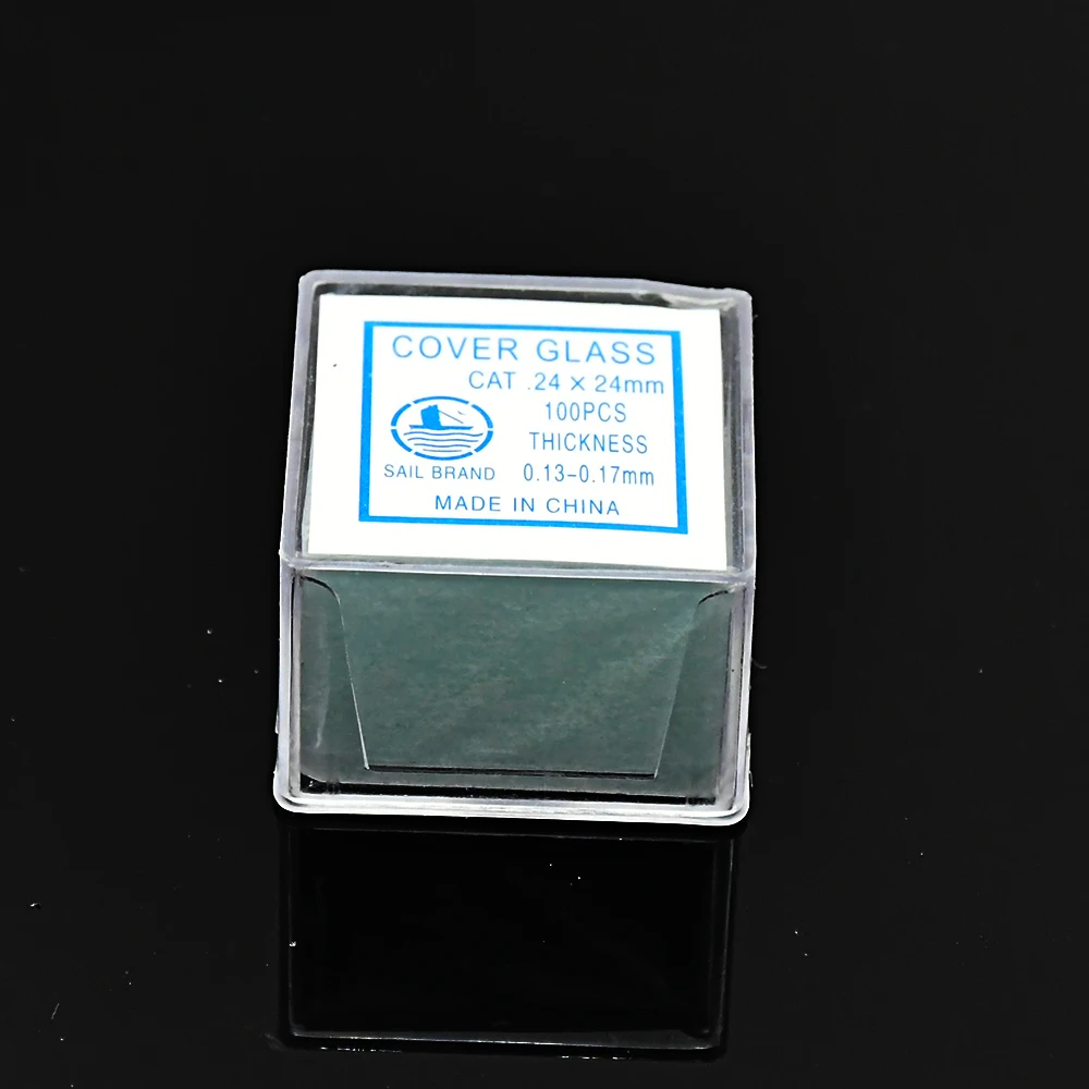Крышка микроскопа стеклянная крышка объекта Квадратная для роста 24*24 мм толщина