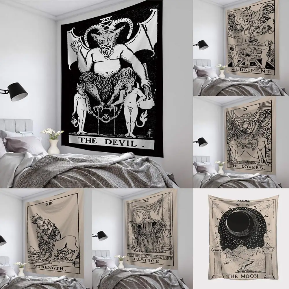 Индии МАНДАЛА ГОБЕЛЕН с изображением солнца Луны Таро всюду ковёр