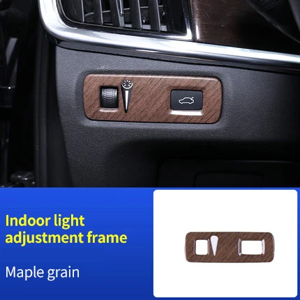 

For VOLVO XC90 2016-2019 ABS Maple grain Indoor light adjustment frame chrome molding trim 1pc