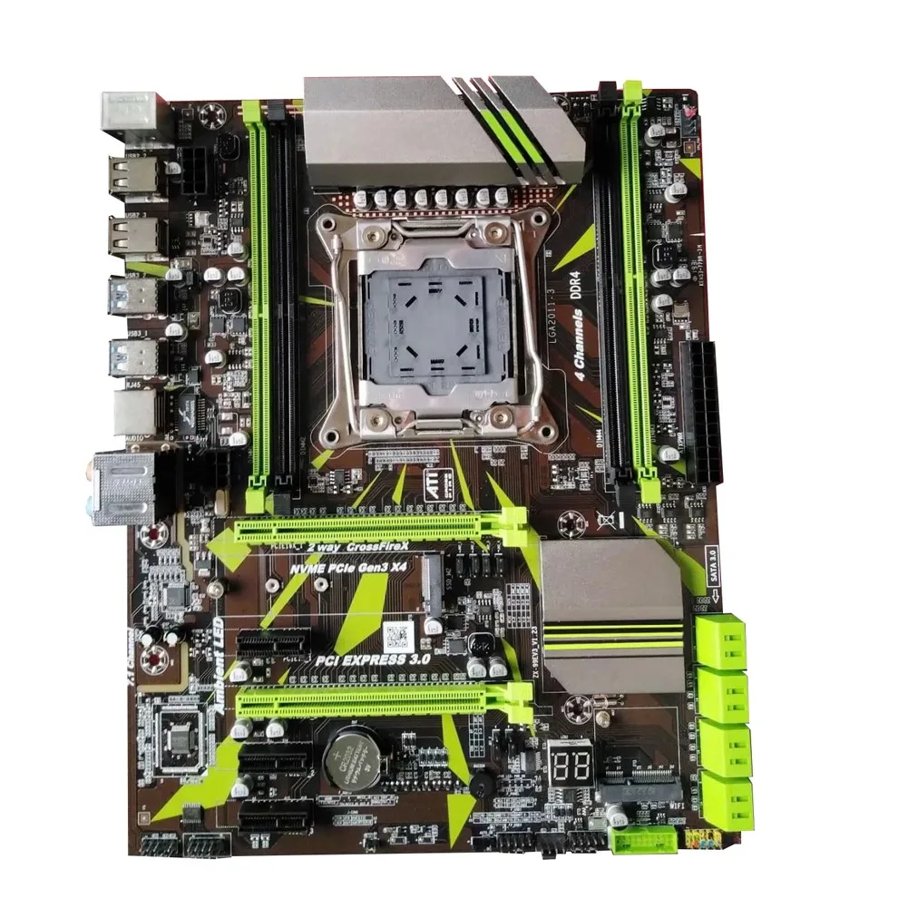 Intel X99 разъем LGA 2011-3 V3 E5-1607 V4 материнская плата по стандарту ATX 64G 4 DDR4 регистровая память сервера LAN M.2 SATA3.0 USB3.0 Wi-Fi LGA2011-3