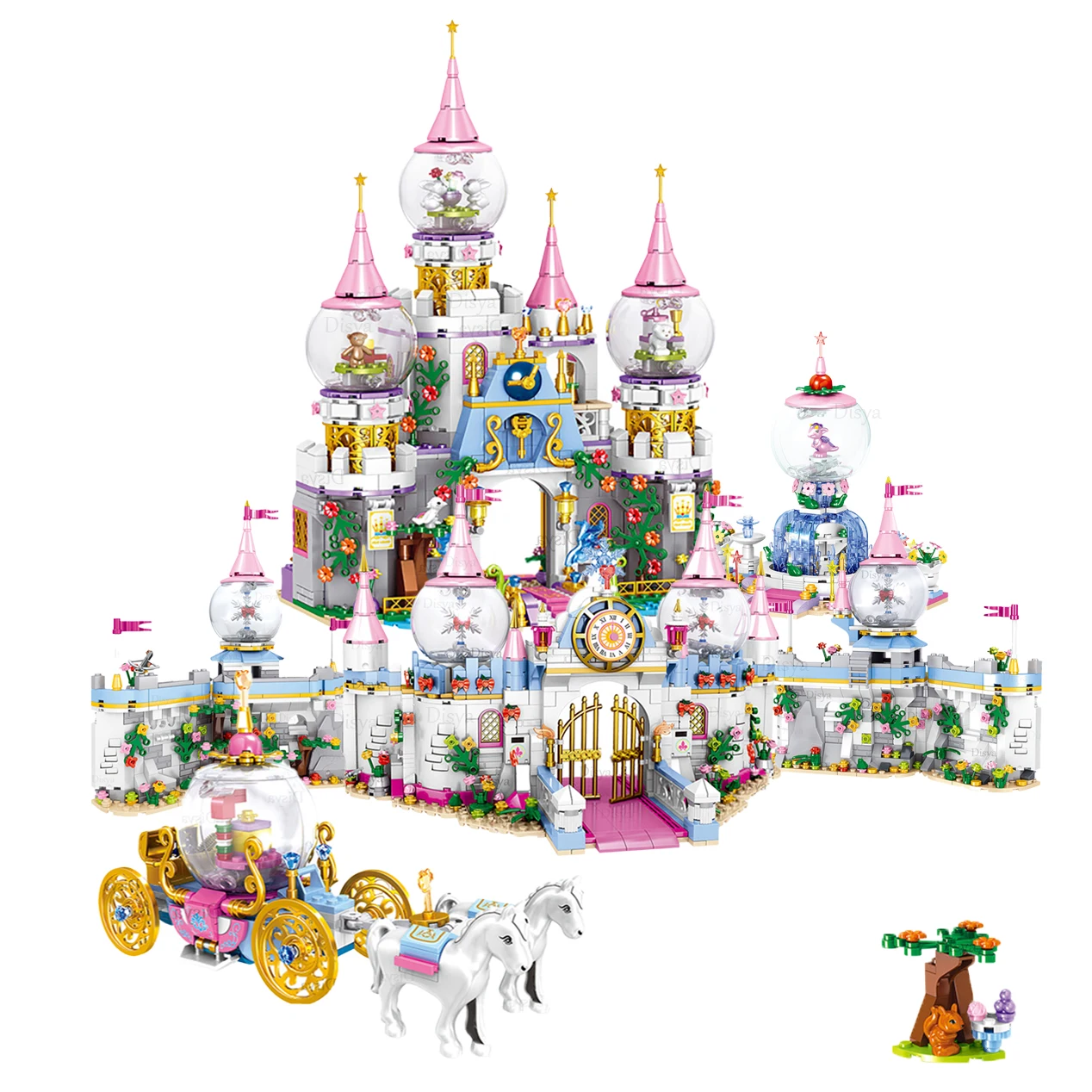 

Disney Elsa Princess Series Castle Building Blocks Frozen Magical Castle Bricks Compatible Girls Friends girl Toys For Children