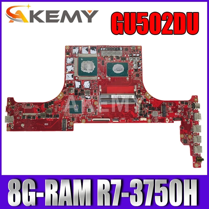 para Asus Rog Zephyrus Gu502du Gx502du Original Computador Portátil Placa Mãe 8g-ram R7-3750h V6g g Ga502 Ga502du Ga502d