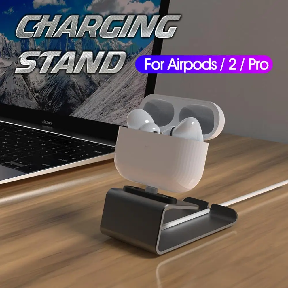 Алюминиевая Подставка для зарядки Airpods 2 Pro Mini настольная зарядная док-станция