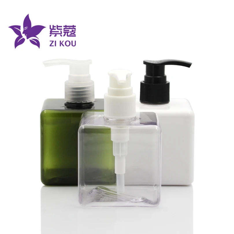 

1pcs free shipping 250ml square shape PETG bottle with cosmetics hand lotion pump shampoo lotion pump emulsion bottle