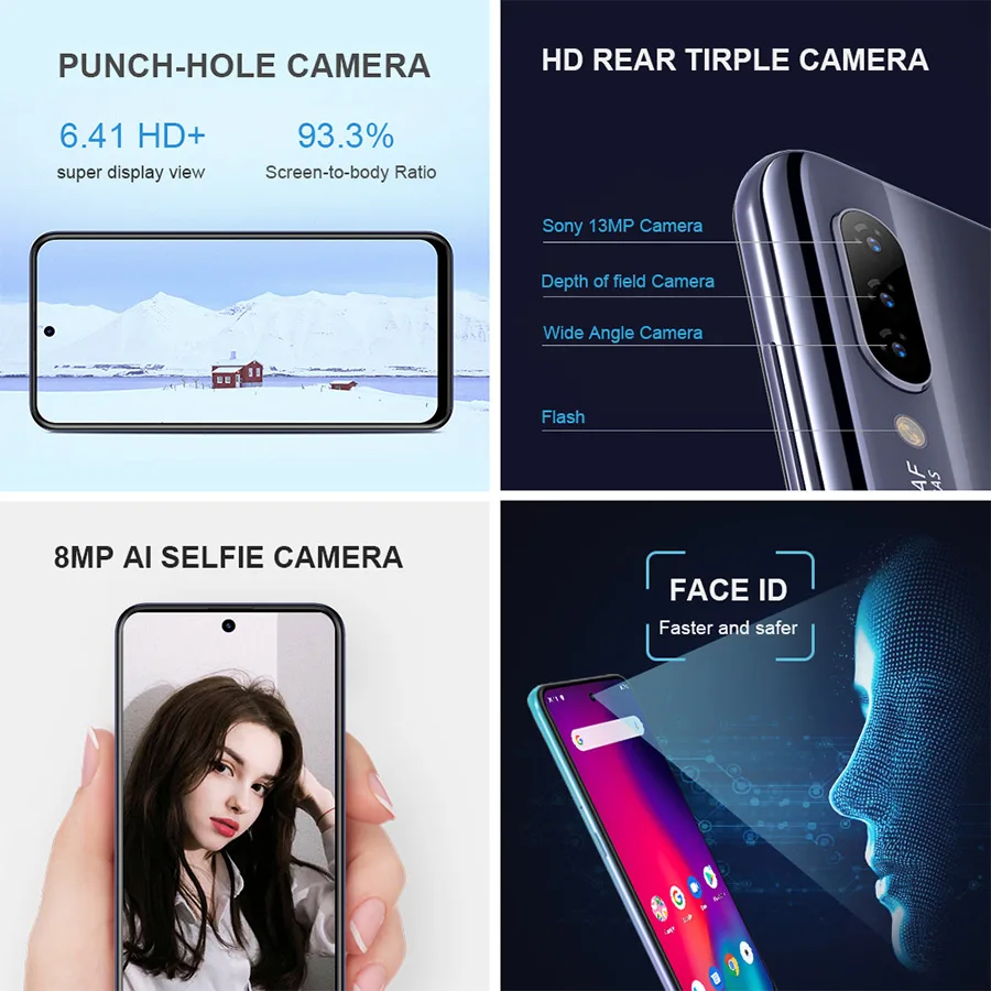 Смартфон P30 pro Android 9 0 Helio P23 Восьмиядерный процессор MTK6763 4 ГБ 64 экран 6 41 дюйма 4000 мАч