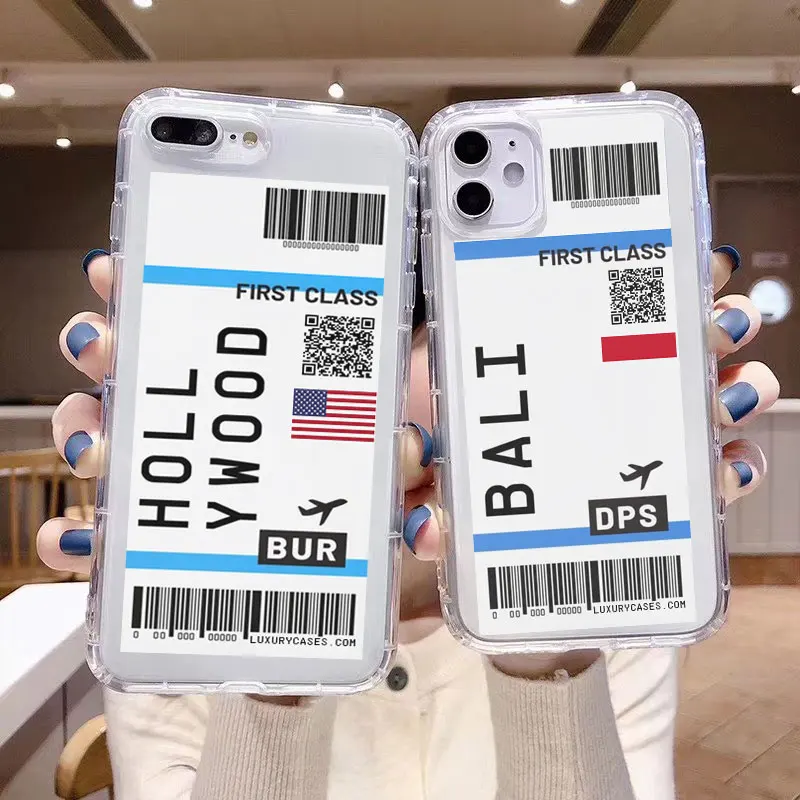 World City этикетки штрих код видео телефон чехол для iPhone 11 Pro Xs MAX XR X 7 8 plus авиационный