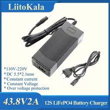 LiitoKala 36V 2A LiFePO4 battery Charger output 43.8V 2A charger 36V LiFePO4 Charger Used for 12S 36V Electric bike battery LFP