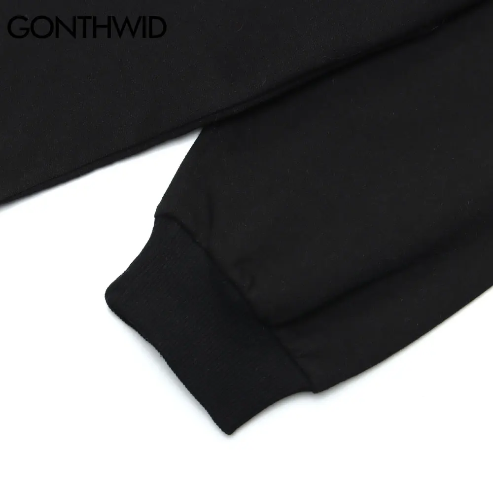 

GONTHWID Long Sleeve Tee Shirts Hip Hop Harajuku Colorful Bear Heads Print Tshirt Casual Cotton Loose T-Shirts Tops Streetwear