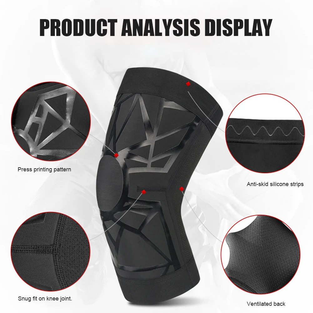 

1PC Elastic Fitness Knee Brace Sports Knee Pads Basketball Volleyball Running Knee Protection Breathable Sport Gym Knee Support