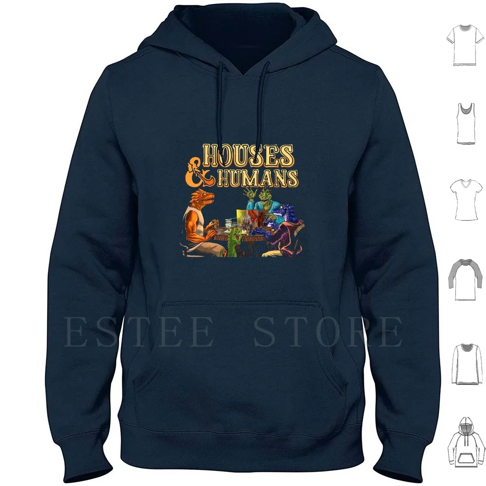 

Houses And Humans , Funny Hoodies Long Sleeve Houses And Humans Funny Funny Birthday Meme Playing Dragon Nerds