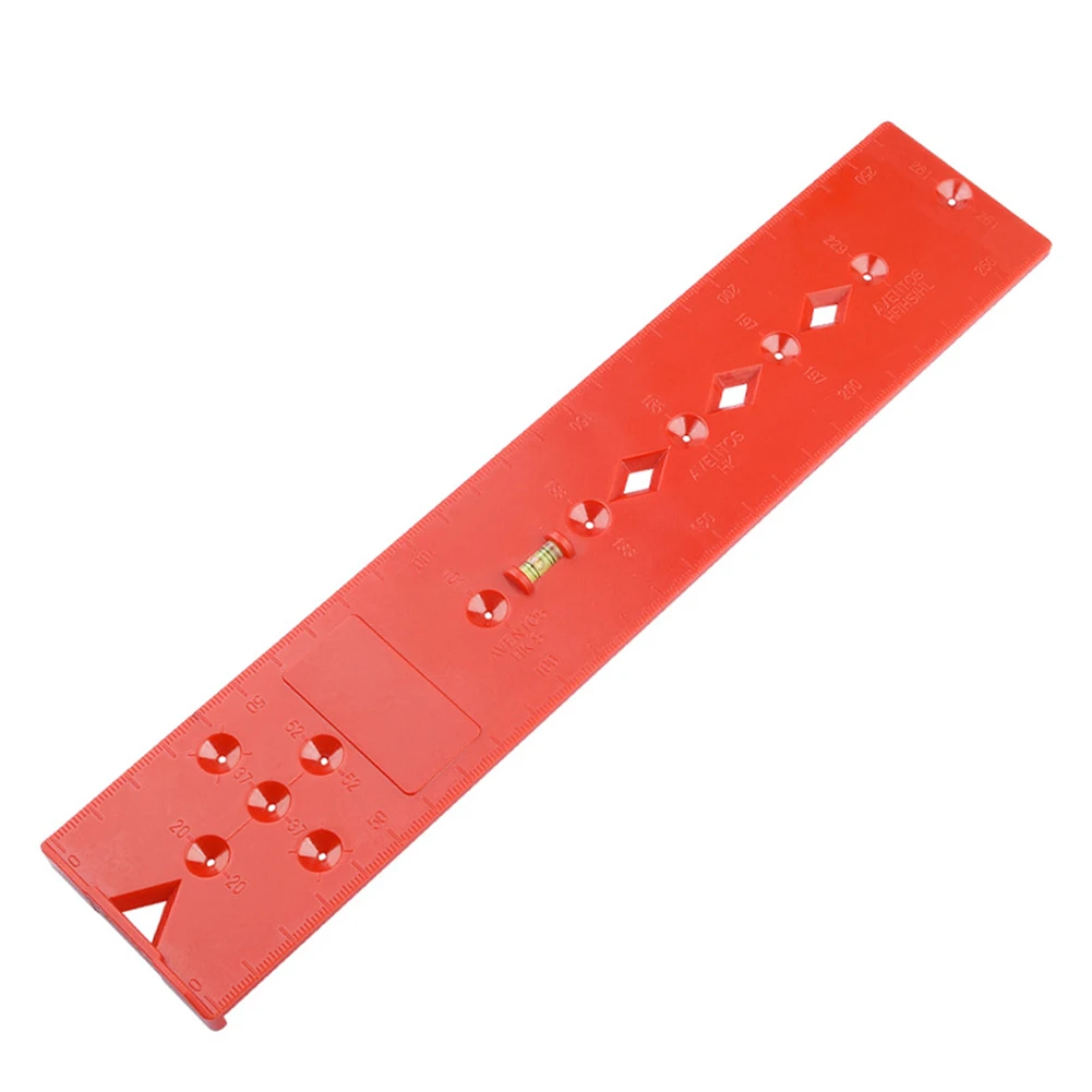 

Woodworking Drill Punch Locator Jig Drill Guide Plastic Bubble Level Ruler Wooden Pillars Locator Hole Punch Tool For Woodwork