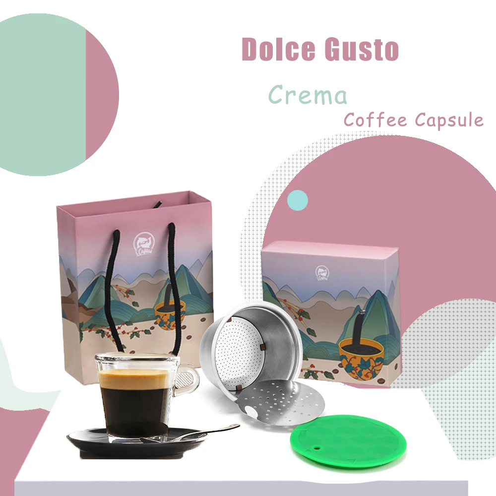 ICafilas богатый Crema кофе фильтр для Nescafe Dolce Gusto многоразового пользования капсулы из
