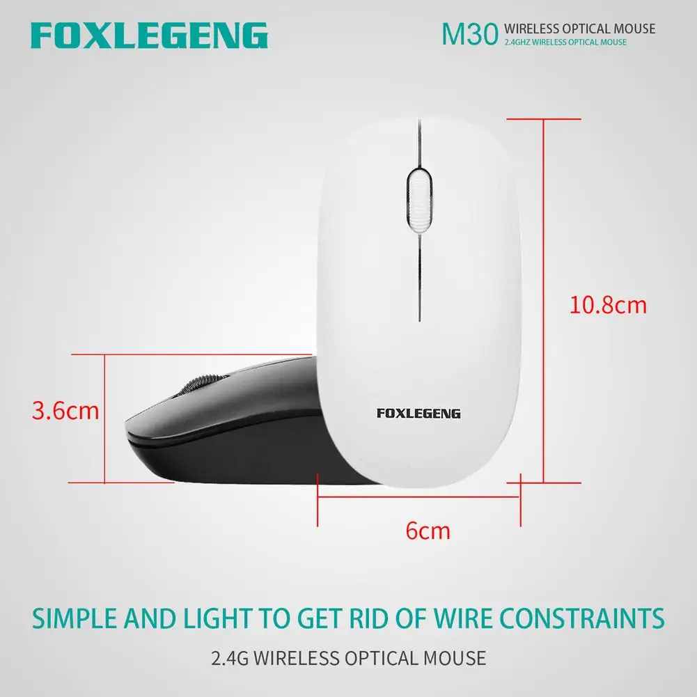 

Mi Wolf Office Wireless Mouse Mini Notebook Office Gaming Mouse 2.4G Wireless Technology 20M Ultra-long Transmission Distance