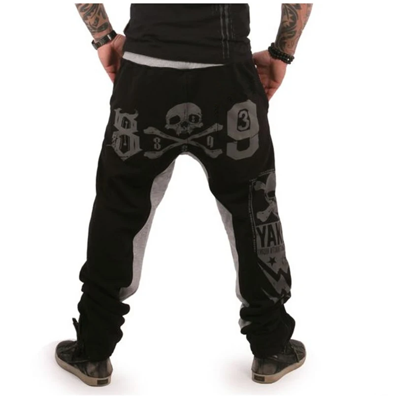 Большие размеры свободные мужские хлопковые спортивные штаны на осень и зиму