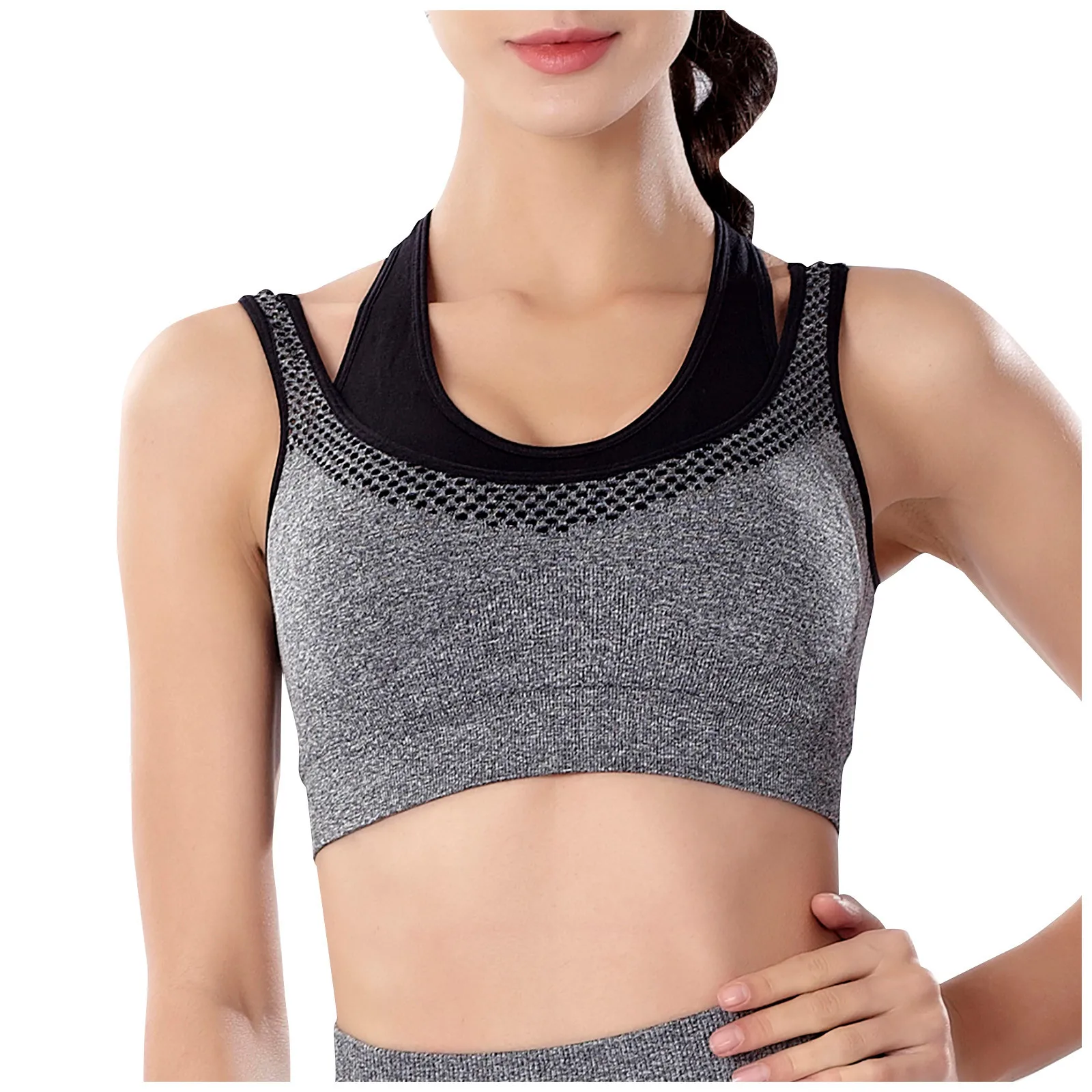 

Sexy Tank Tops Seamless Stretch Printing Vest Crop Tops Gym Yoga Underwear Women Casual Short Sleeveless Slim Camisoles Blouse
