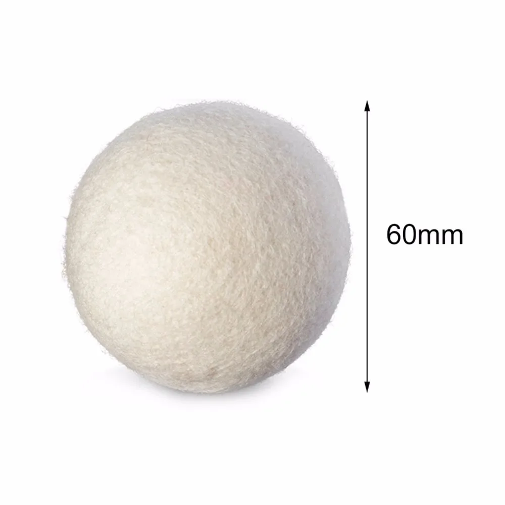

6PCS/SET Natural Reusable Laundry Clean Ball Practical Home Wool Dryer Balls Laundry Softener Alternative Accessories