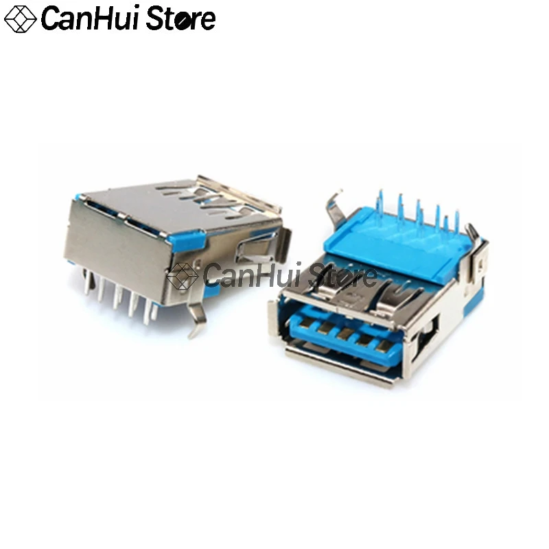 Квадратный разъем USB A типа мама 90 / 180 градусов 5 шт