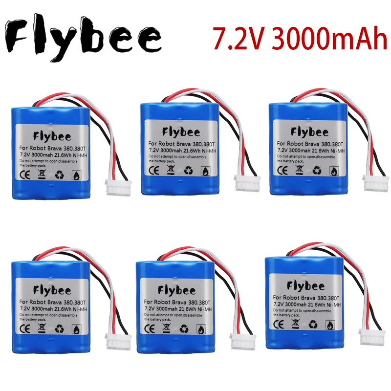 Аккумулятор 7 2 в 3000 мА · ч Ni-MH для пылесоса iRobot Braava 380 380T Mint 5200 5200B 5200C robot1-10PCS |